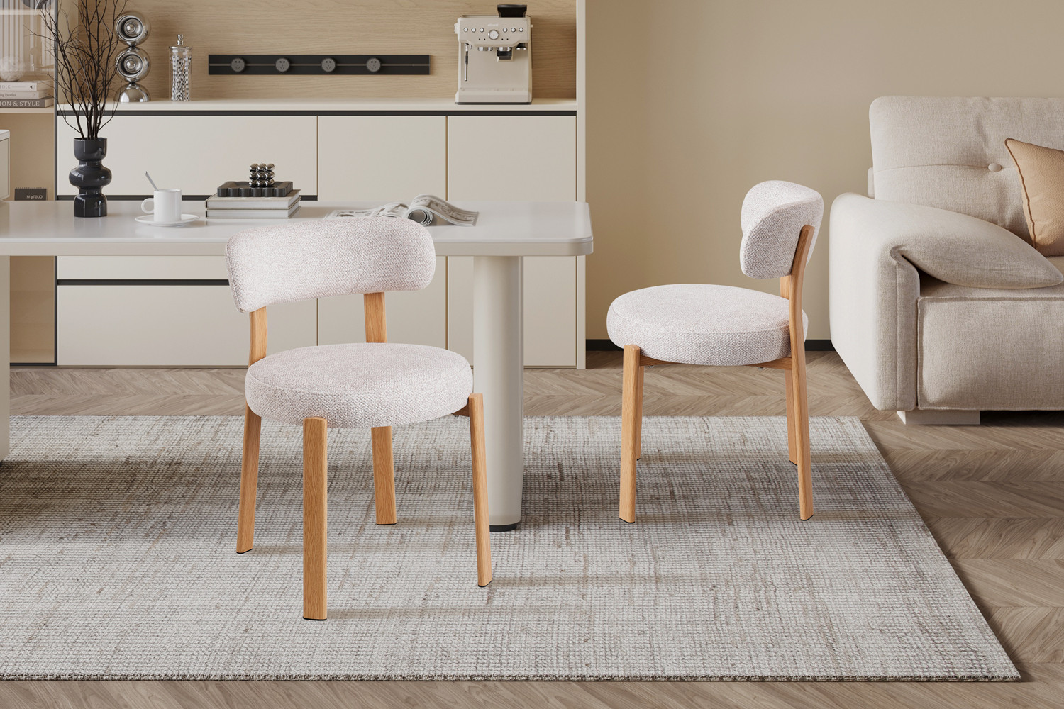 Image 1 for NEW - Stoel Julia Naturel - Stof Fabb Leo 23