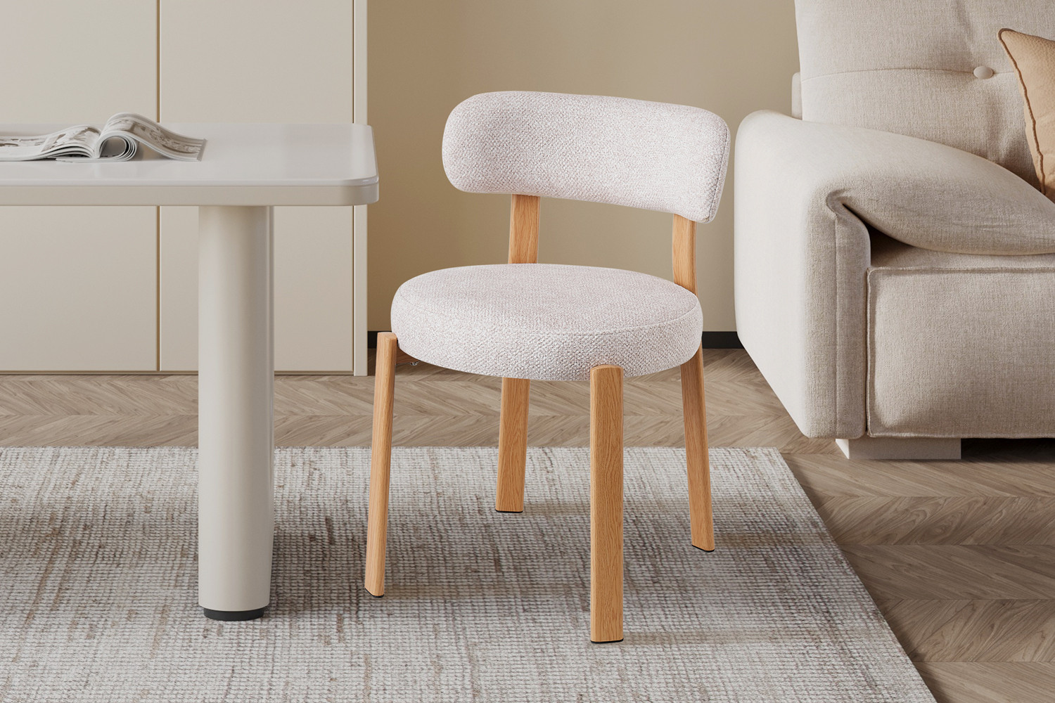 Image 3 for NEW - Stoel Julia Naturel - Stof Fabb Leo 23