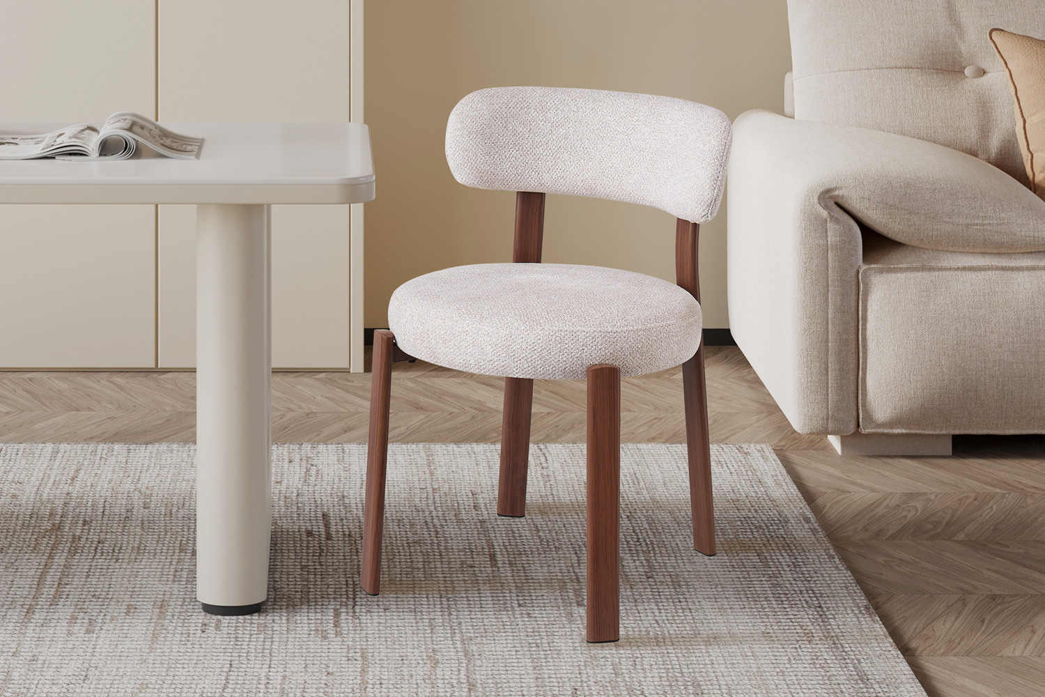 Image 3 for NEW - Stoel Julia Walnoot - Stof Fabb Leo 23