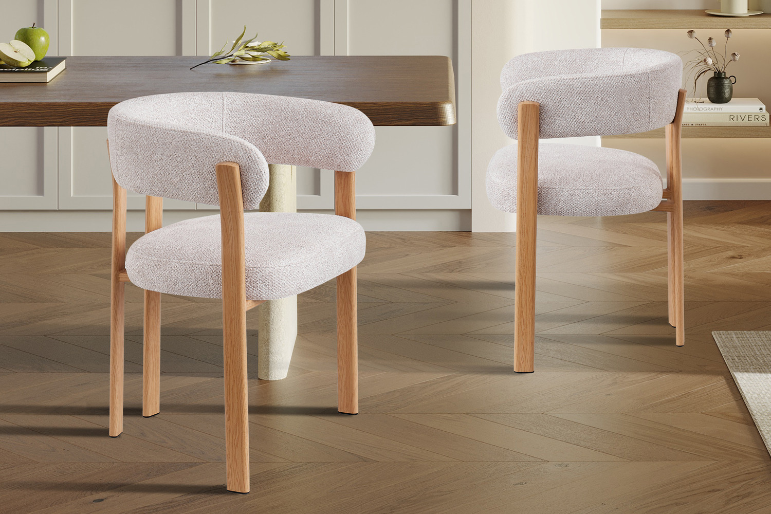 Image 1 for NEW - Stoel met armleuningen Julia Naturel - Stof Fabb Leo 23