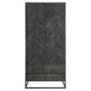 STF-8502_2 Kabinet New York Zwart Mangohout 90 cm - Image 3