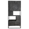 STF-8501_2 Vakkenkast New York Zwart Mangohout 90 cm - Image 3