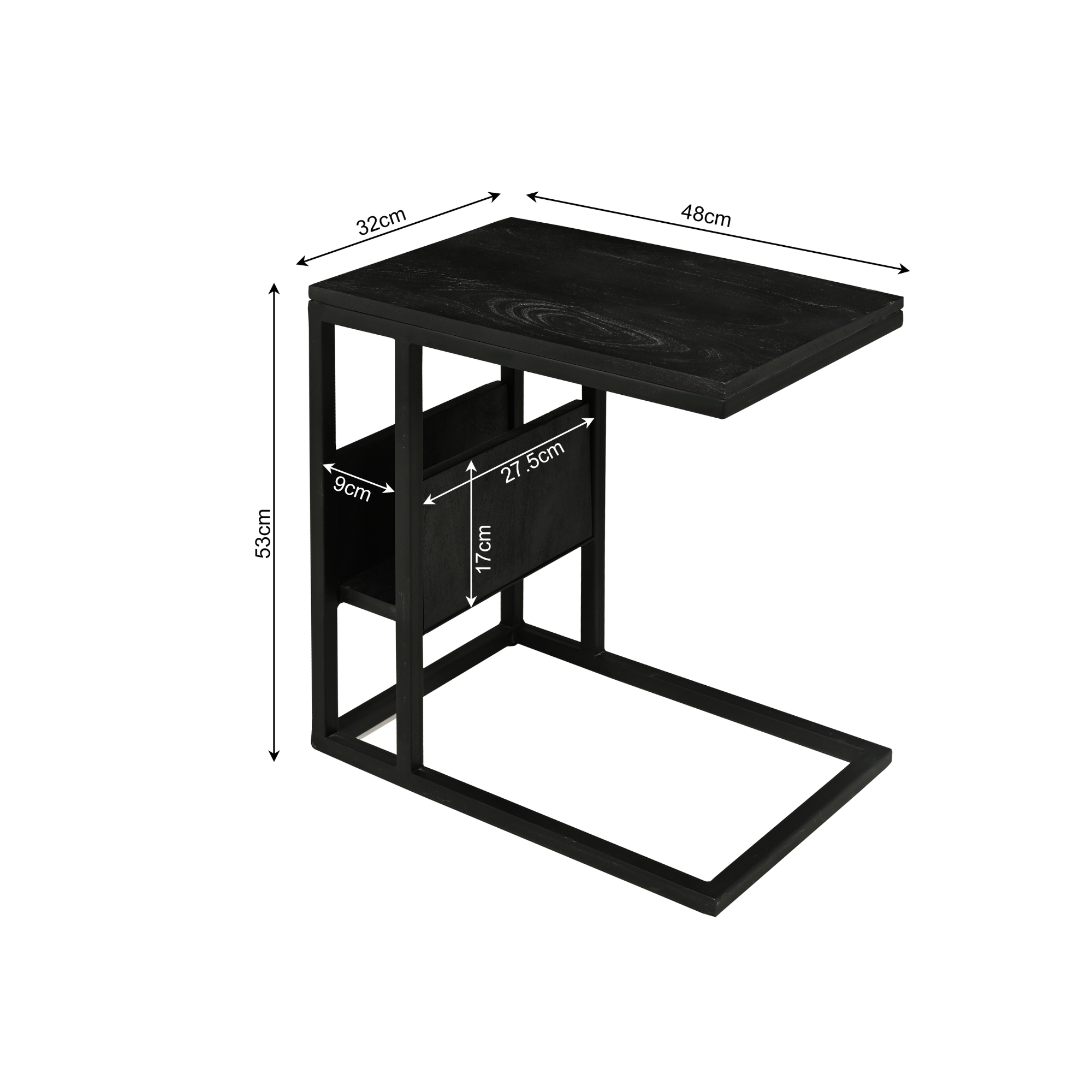 Slider Zwart Mangohout 53 cm - Image 8