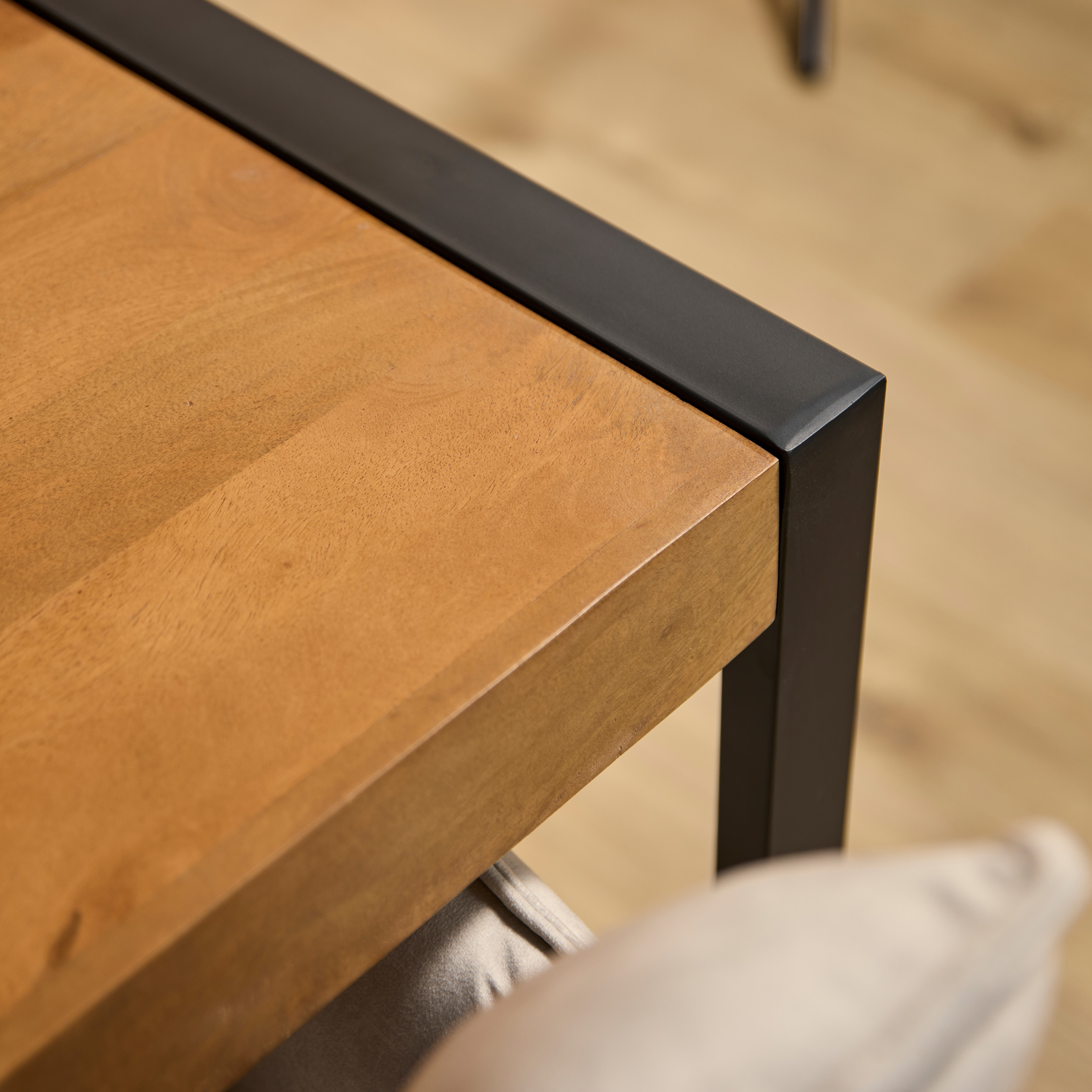 Rechthoekige eettafel Boaz Naturel Mangohout 180 cm - Image 2