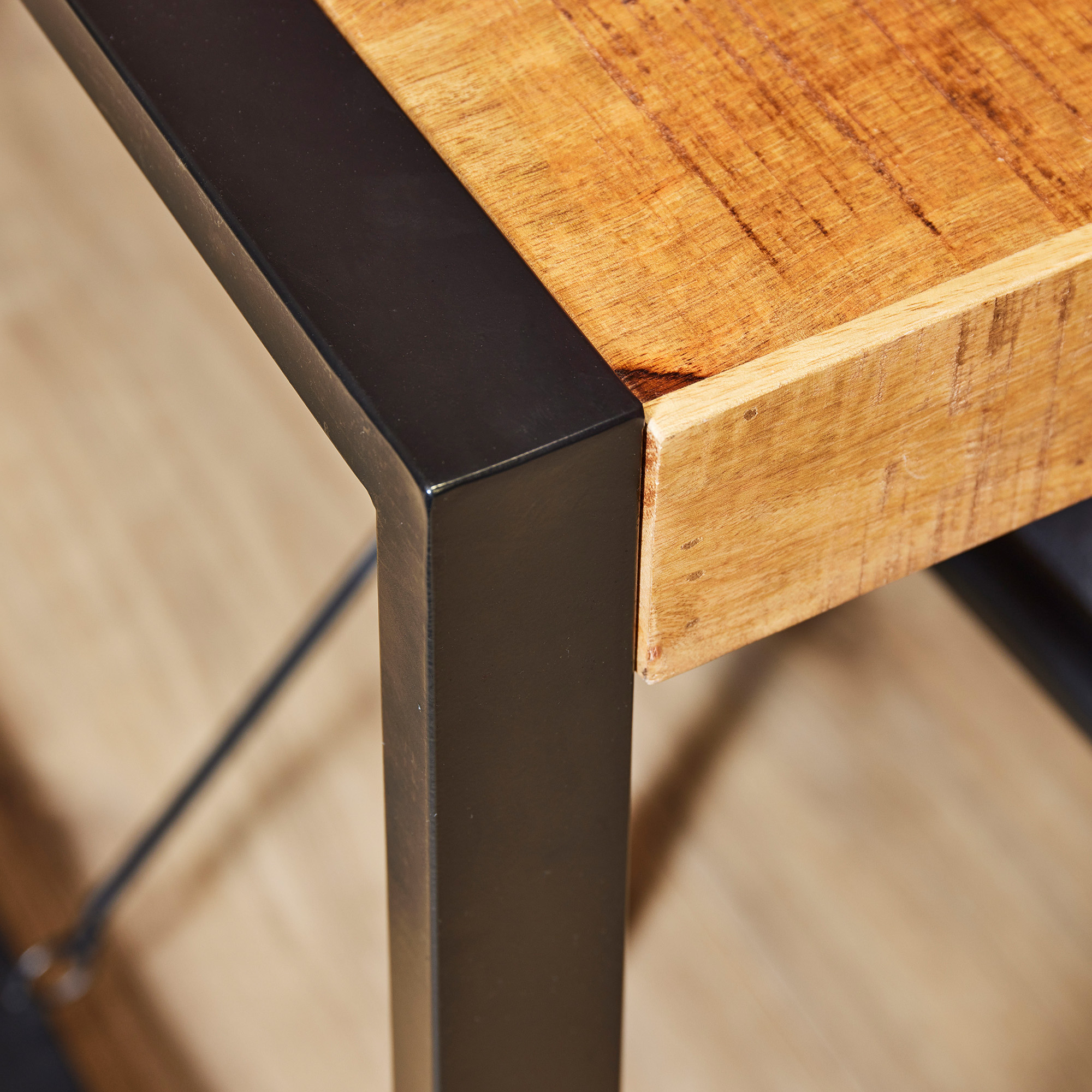 Rechthoekige eettafel Boaz Naturel Mangohout 140 cm - Image 10