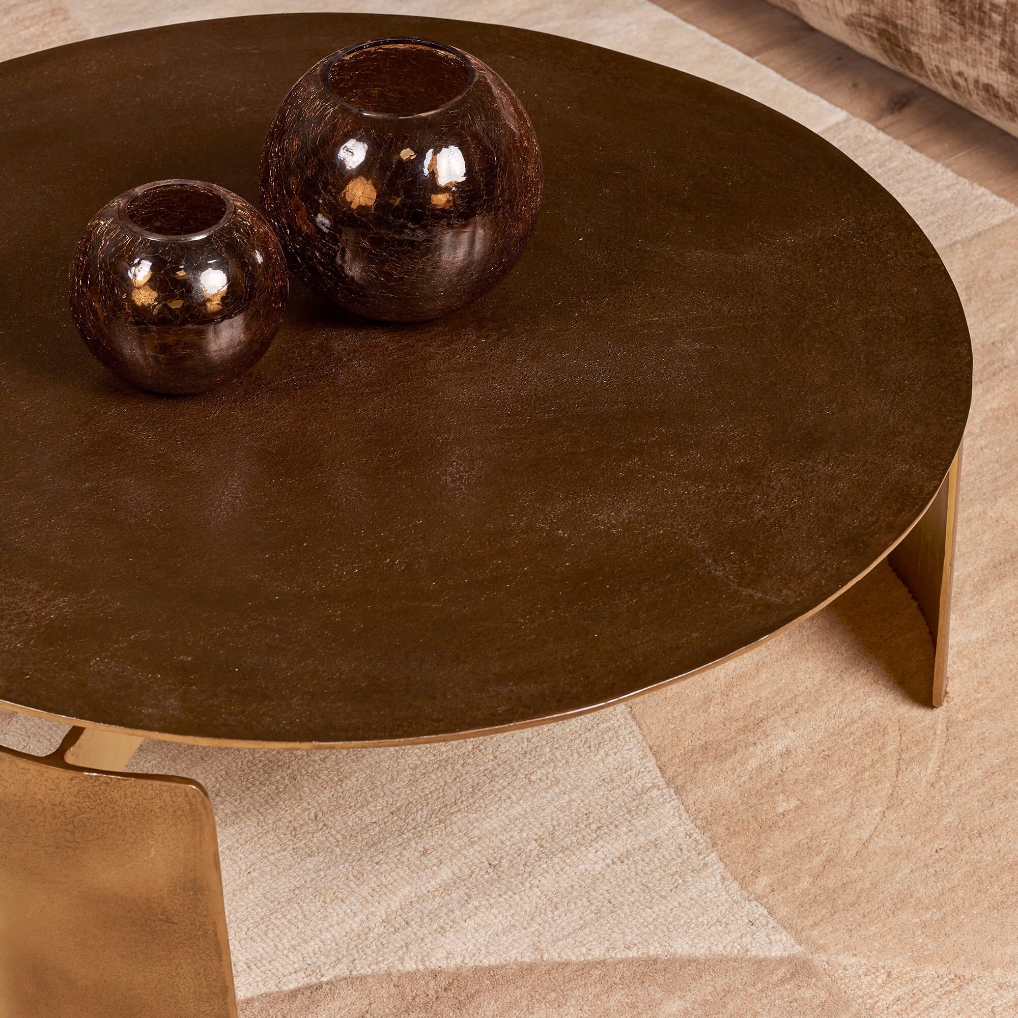 Ronde salontafel Darwin Goud Aluminium 90 cm - Image 3