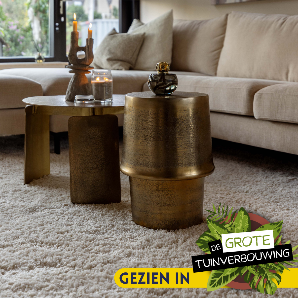 Ronde salontafel Darwin Goud Aluminium 60 cm - Image 2