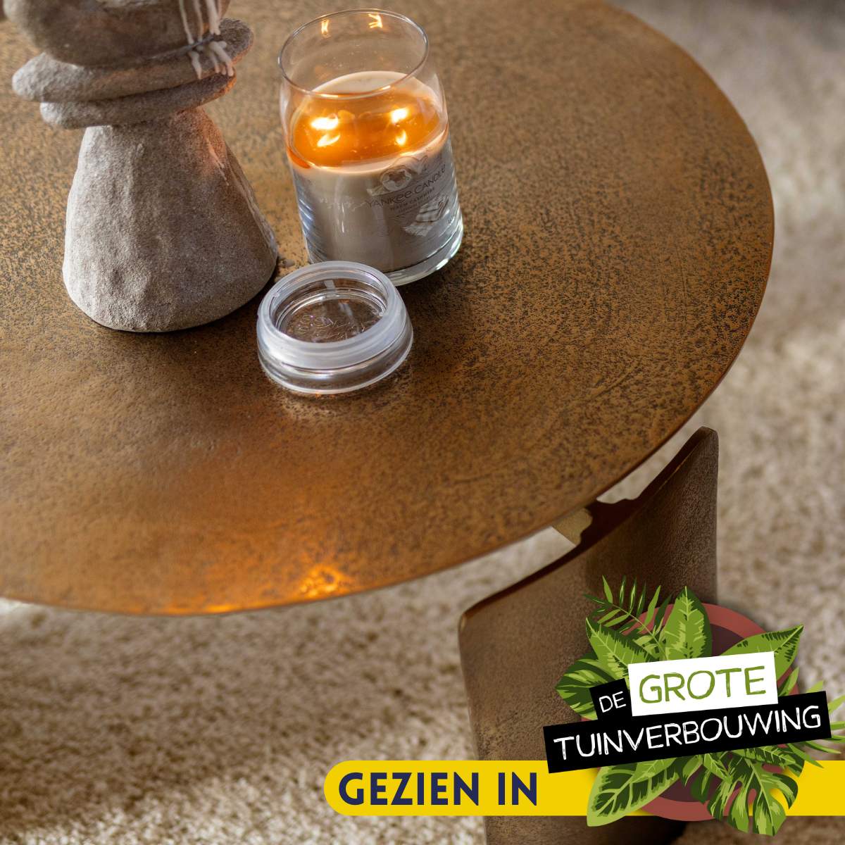 Ronde salontafel Darwin Goud Aluminium 60 cm - Image 3