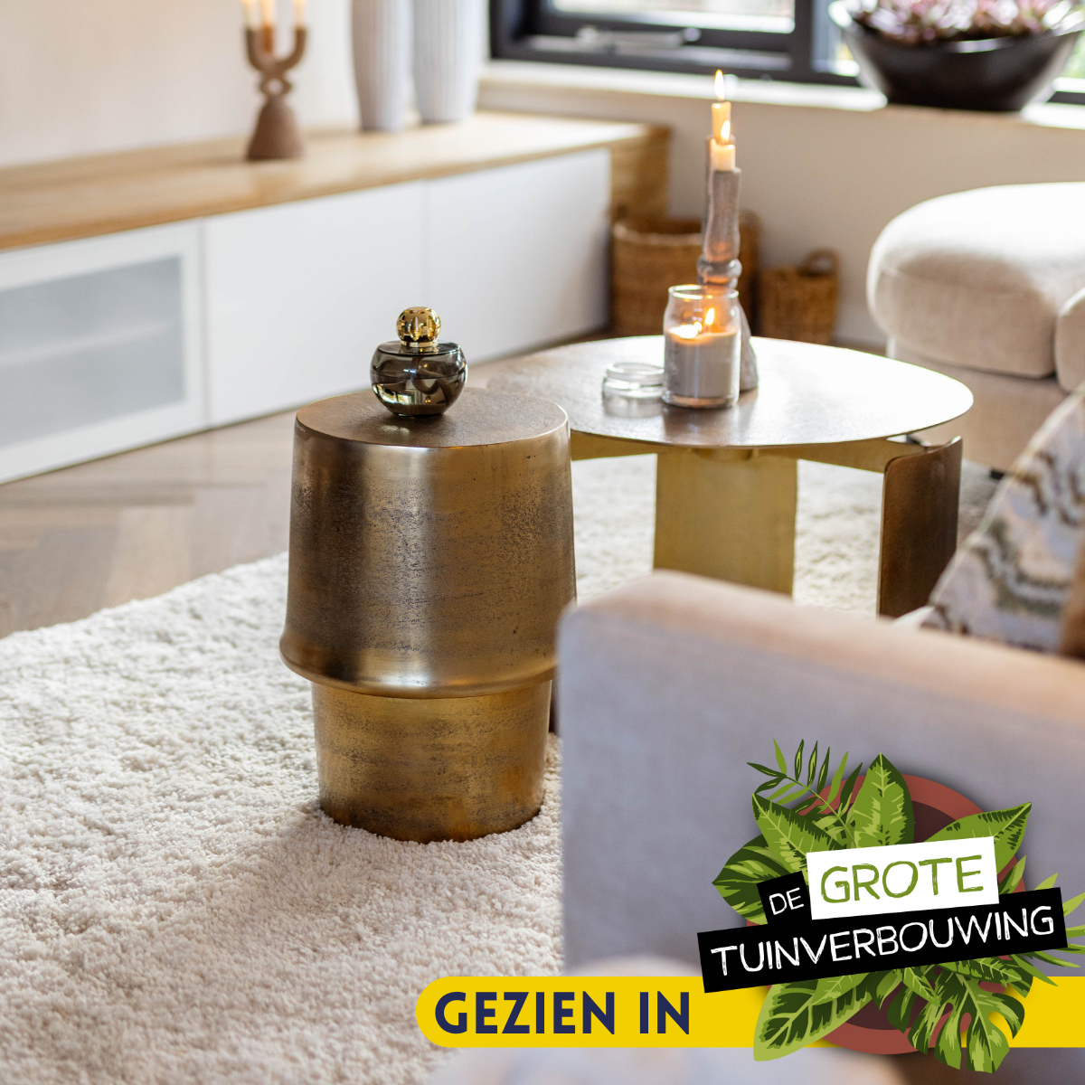 Ronde salontafel Darwin Goud Aluminium 60 cm - Image 4