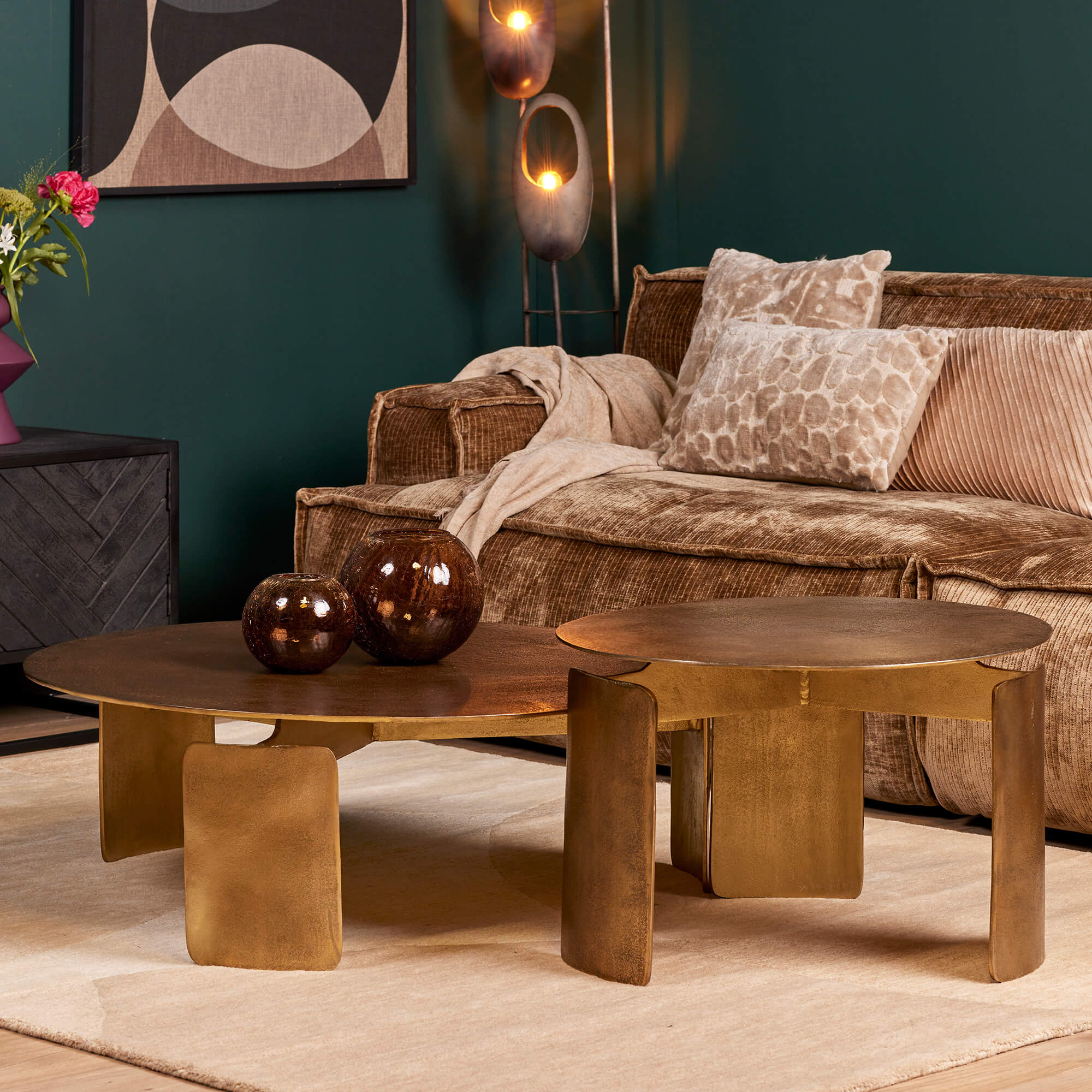 Ronde salontafel Darwin Goud Aluminium 60 cm - Image 5