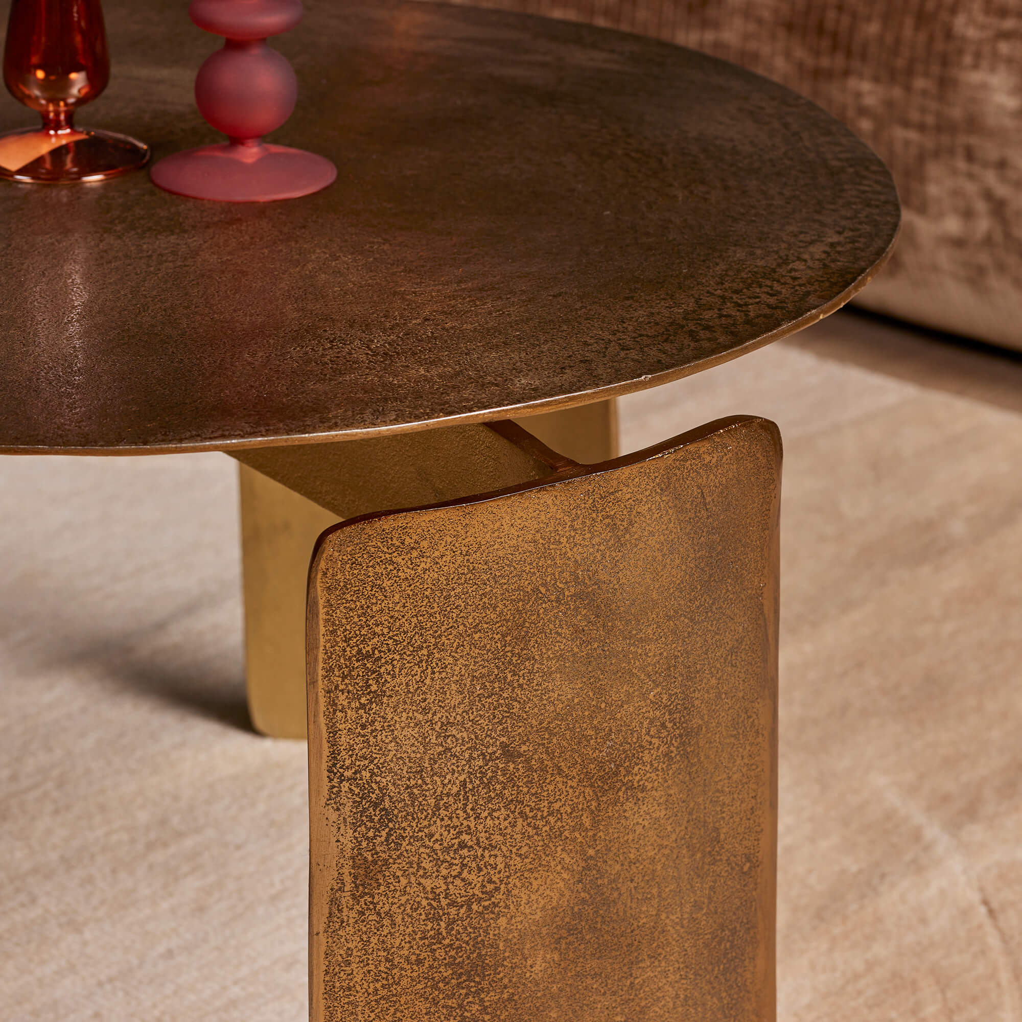 Ronde salontafel Darwin Goud Aluminium 60 cm - Image 6