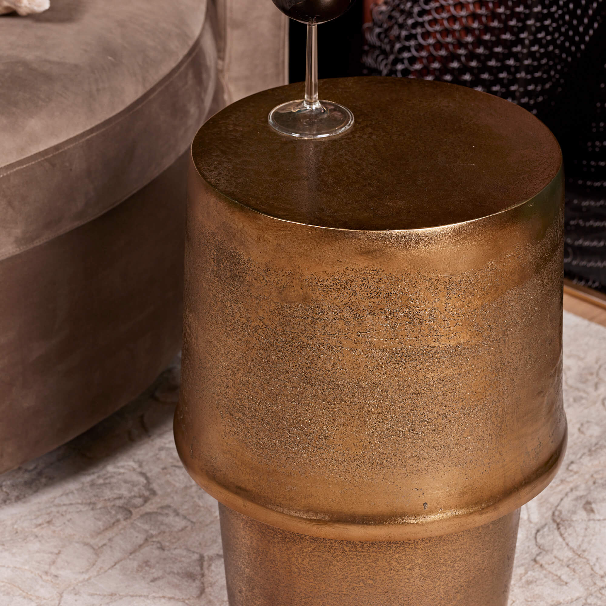 Bijzettafel Glamor Goud Aluminium 30 cm - Image 5