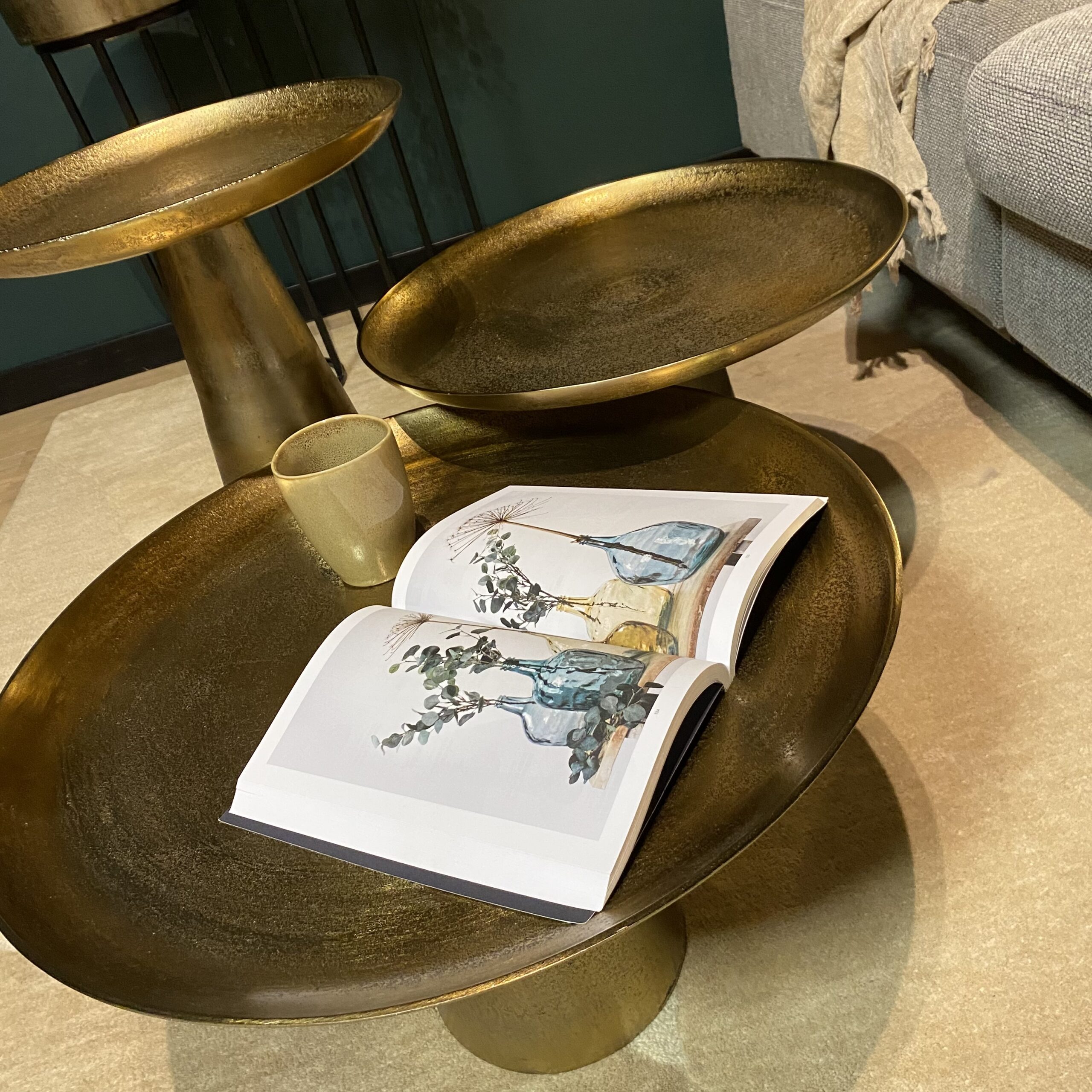 Salontafel Daisy Goud Aluminium 60 cm - Image 6