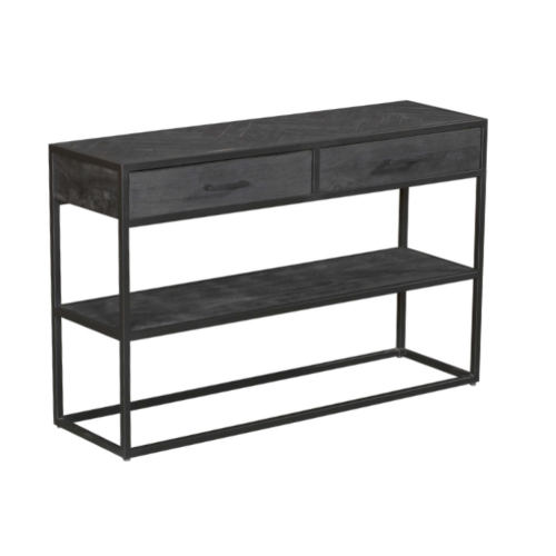 Sidetable New York Zwart Mangohout 120 cm - Image 6