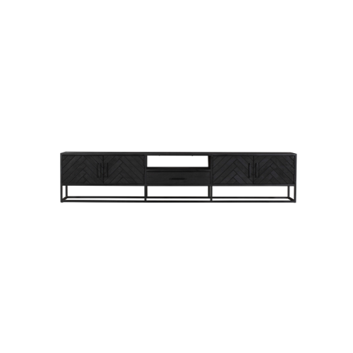 Tv meubel New York Zwart Mangohout 240 cm - Image 2
