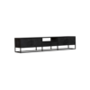 STF-8515_2 Tv meubel New York Zwart Mangohout 240 cm - Image 3