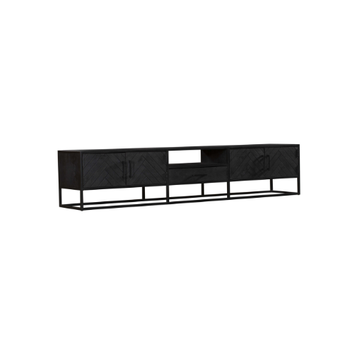 Tv meubel New York Zwart Mangohout 240 cm - Image 3