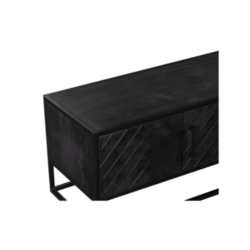 Tv meubel New York Zwart Mangohout 240 cm - Image 6