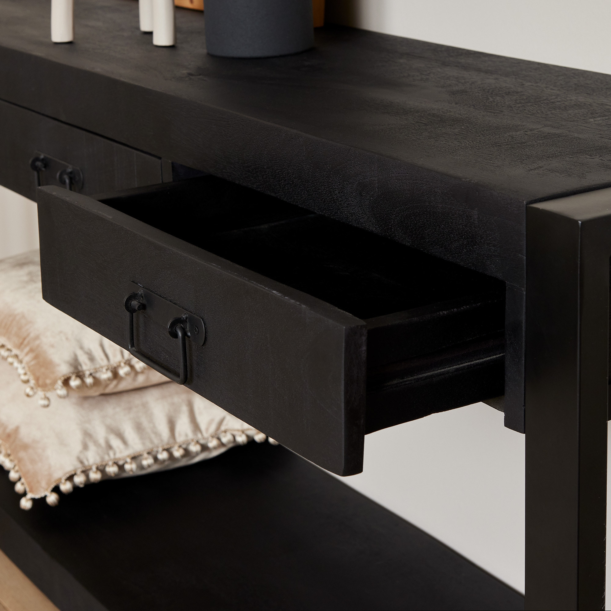 Sidetable Boaz Zwart Mangohout 150 cm - Image 2