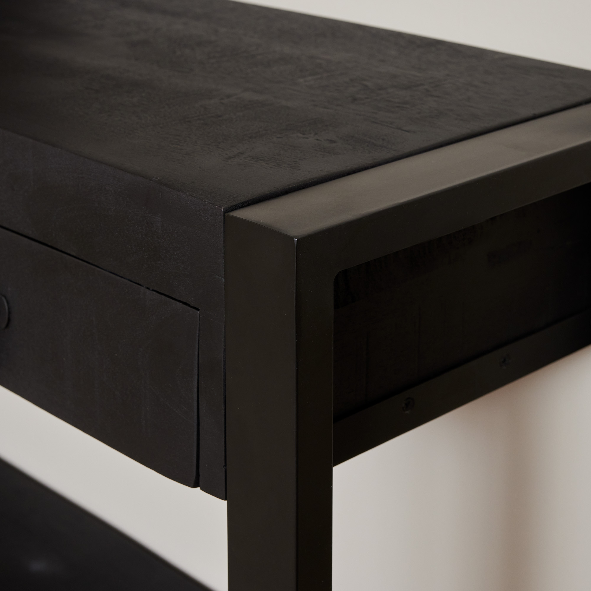 Sidetable Boaz Zwart Mangohout 150 cm - Image 3