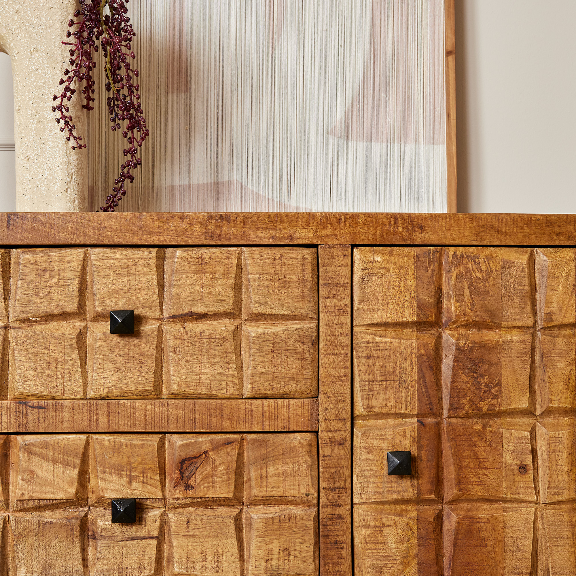Dressoir Brandy Naturel Mangohout 160 cm - Image 3