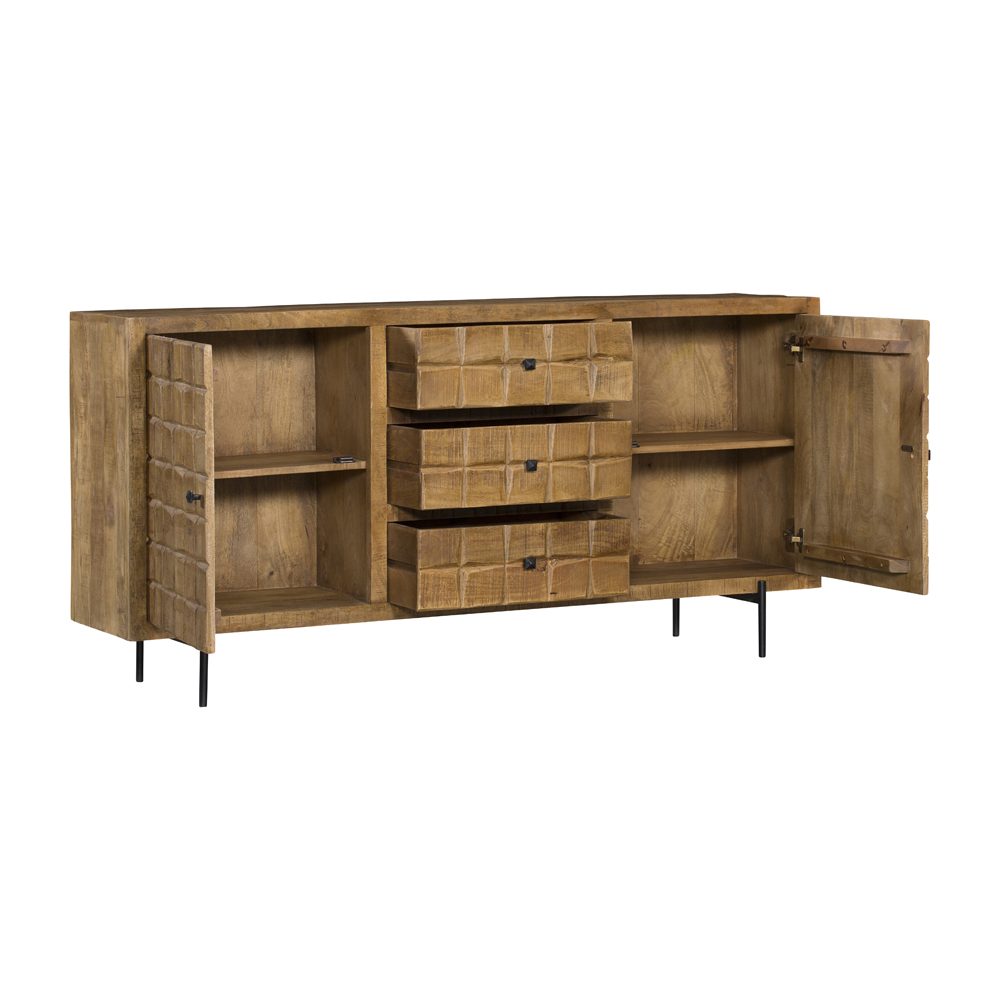 Dressoir Brandy Naturel Mangohout 160 cm - Image 6