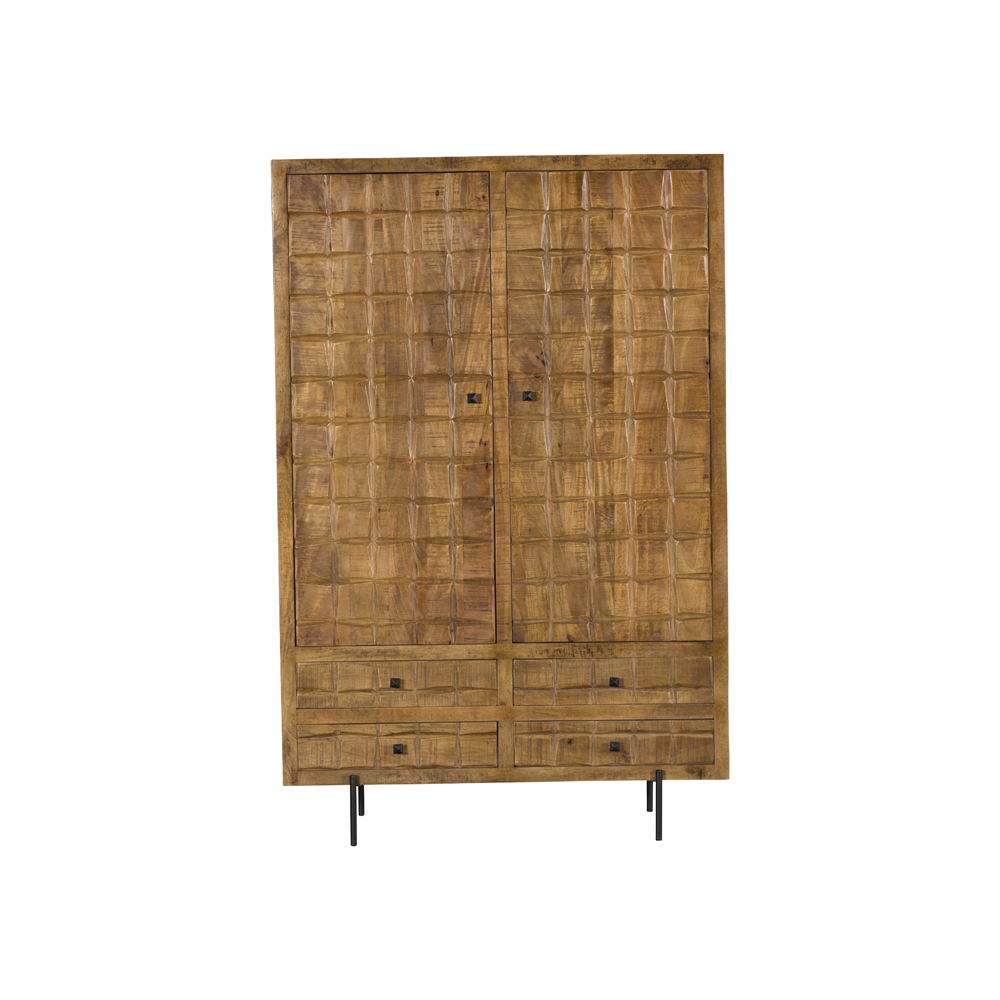 Kabinet Brandy Naturel Mangohout 100 cm - Image 4