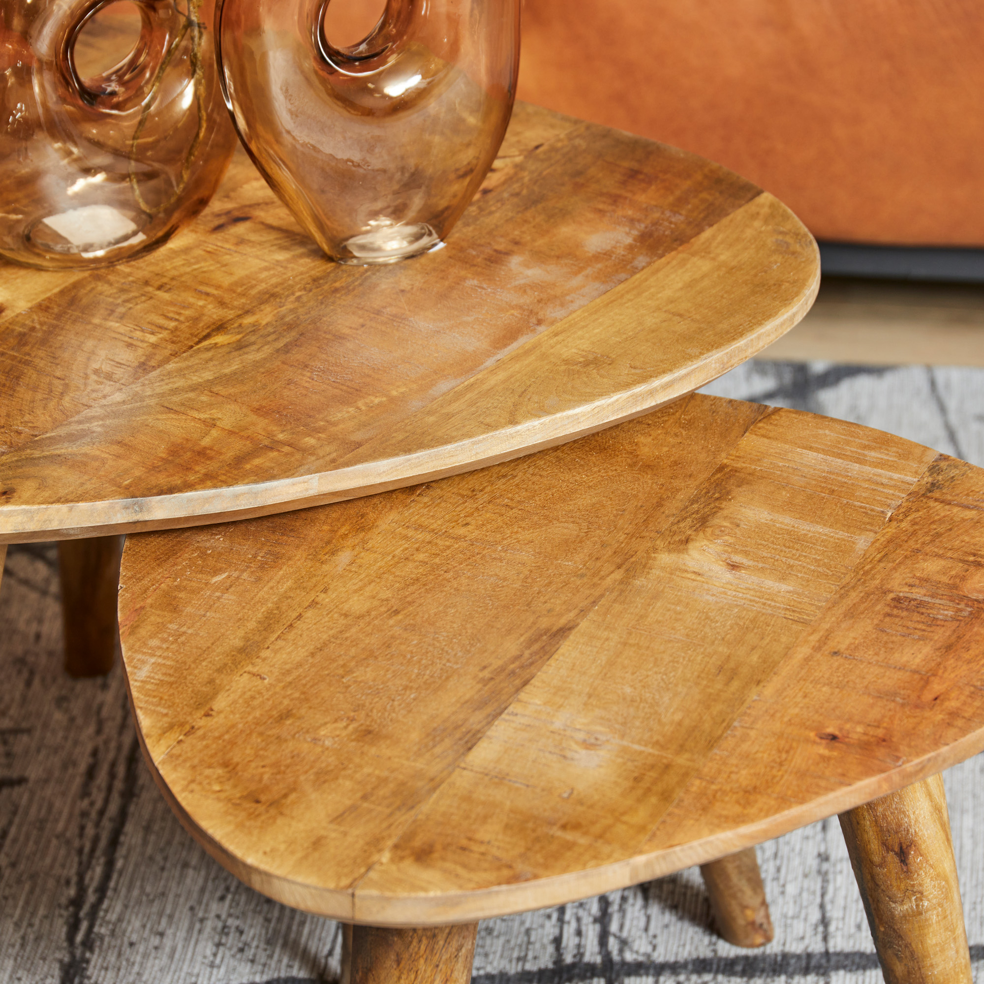 Salontafel set Omaha Naturel Mangohout 60 cm - Image 3