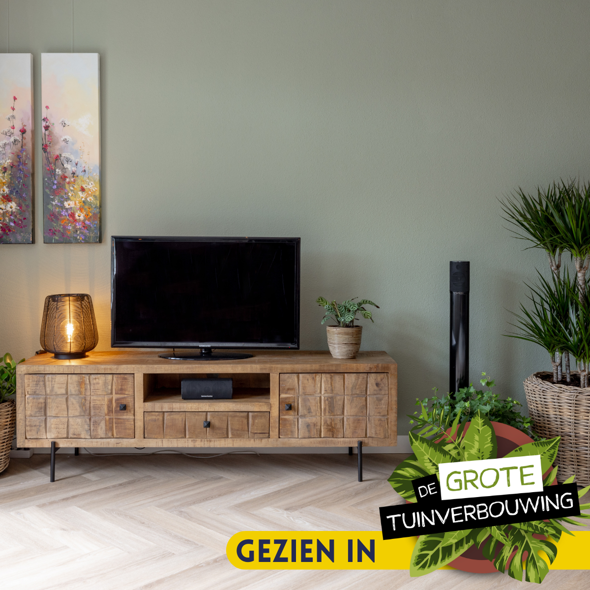 Tv meubel Brandy Naturel Mangohout 180 cm - Image 2