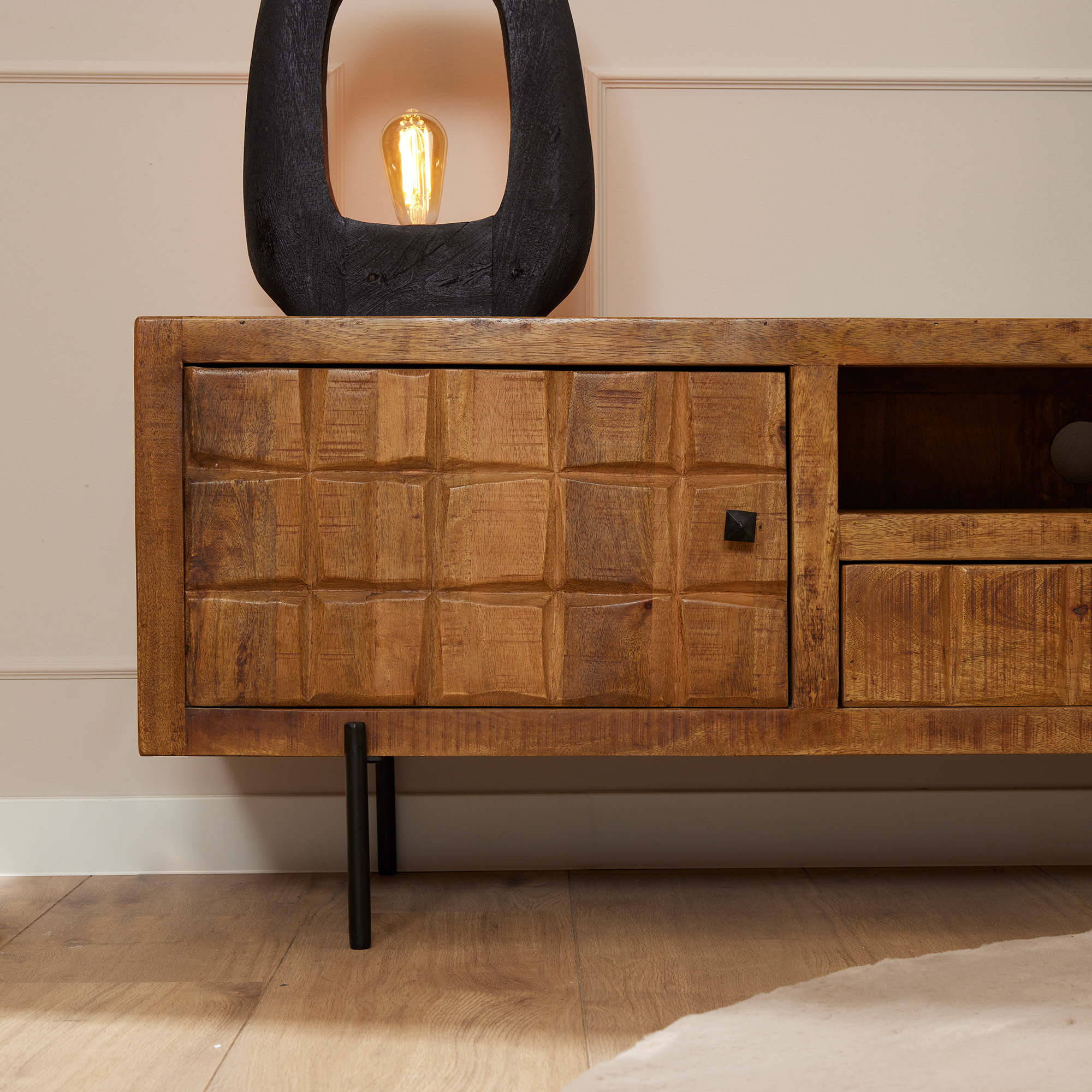 Tv meubel Brandy Naturel Mangohout 180 cm - Image 3
