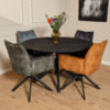 STF-9900_2 Draaibare eetkamerstoel Dani Antraciet Velvet - Image 3