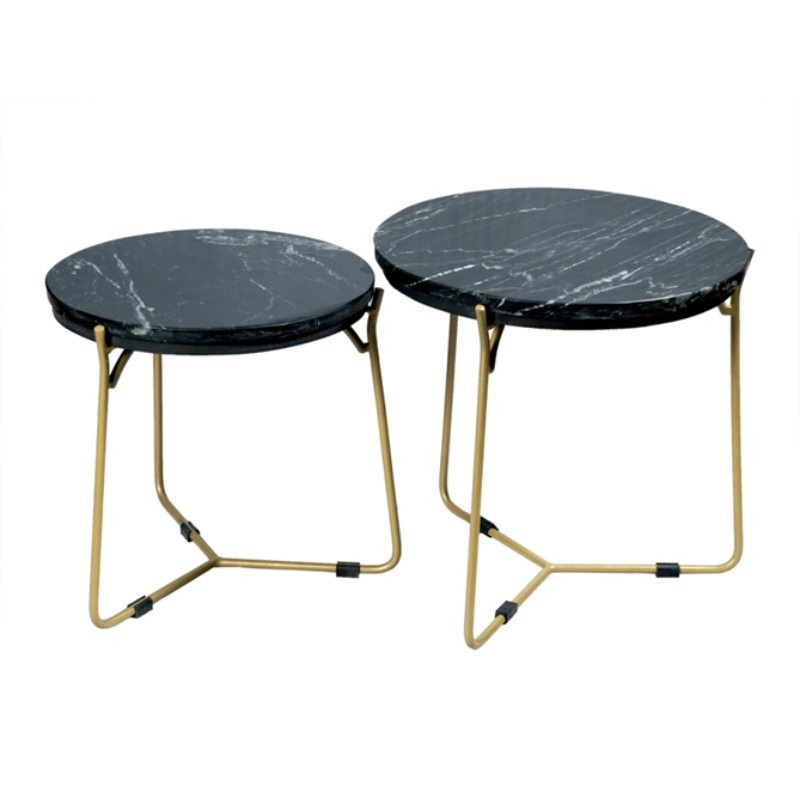 Salontafel set Caly Zwart Marmer 45 cm - Image 3