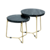 STF-9061_3 Salontafel set Caly Zwart Marmer 45 cm - Image 4