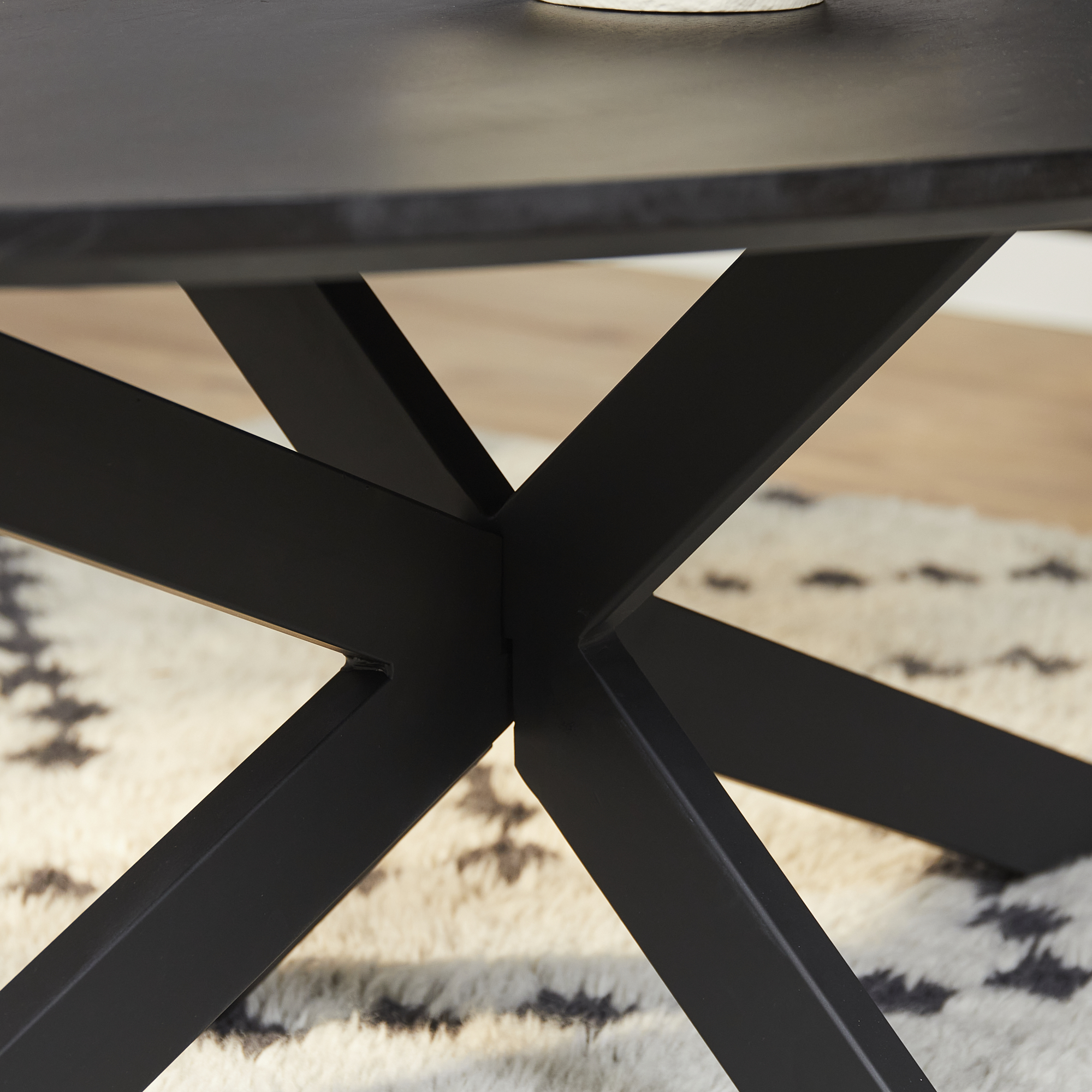 Salontafel New York Zwart Mangohout 130 cm - Image 2