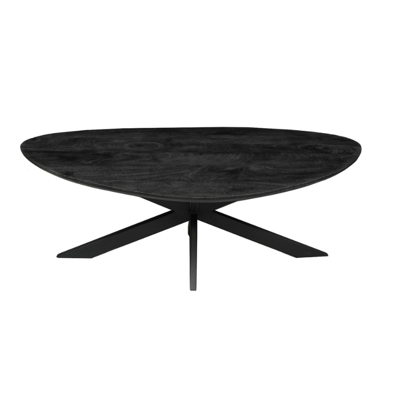 Salontafel New York Zwart Mangohout 130 cm - Image 4