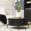 STF-5760_0 Ronde salontafel Madison Zwart Mangohout 80 cm - Image 1