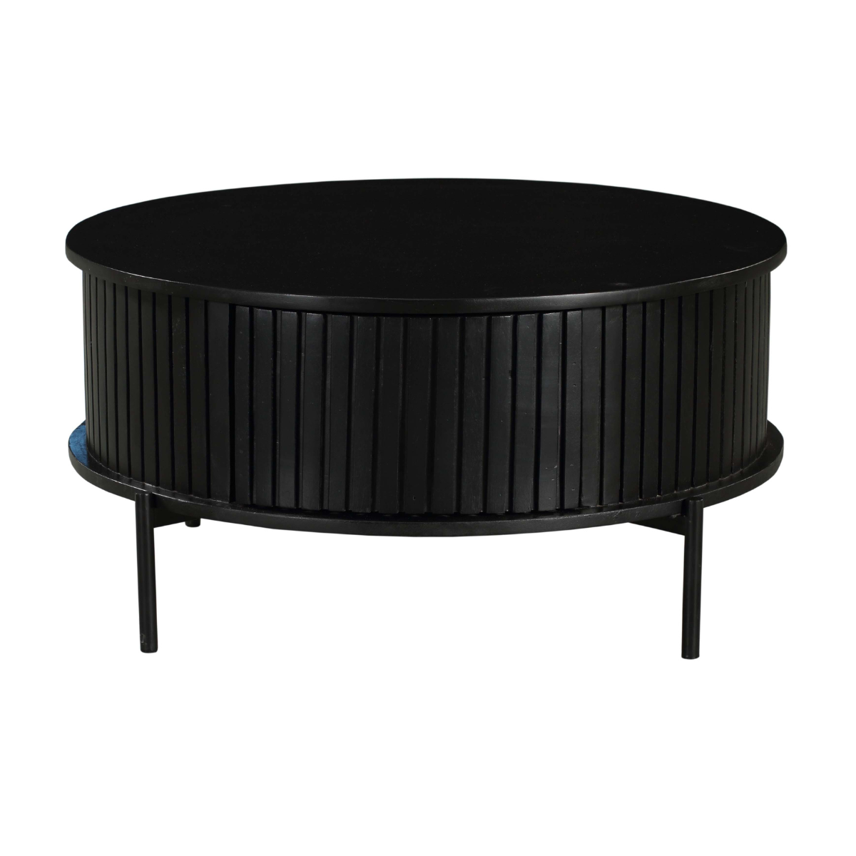 Ronde salontafel Madison Zwart Mangohout 80 cm - Image 3