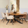 Draaibare Eetkamerstoel Nova Beige Velvet - Image 3