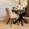 Draaibare Eetkamerstoel Nova Beige Velvet - Image 2