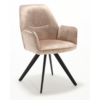 Draaibare Eetkamerstoel Nova Beige Velvet - Image 5