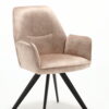 Draaibare Eetkamerstoel Nova Beige Velvet - Image 6