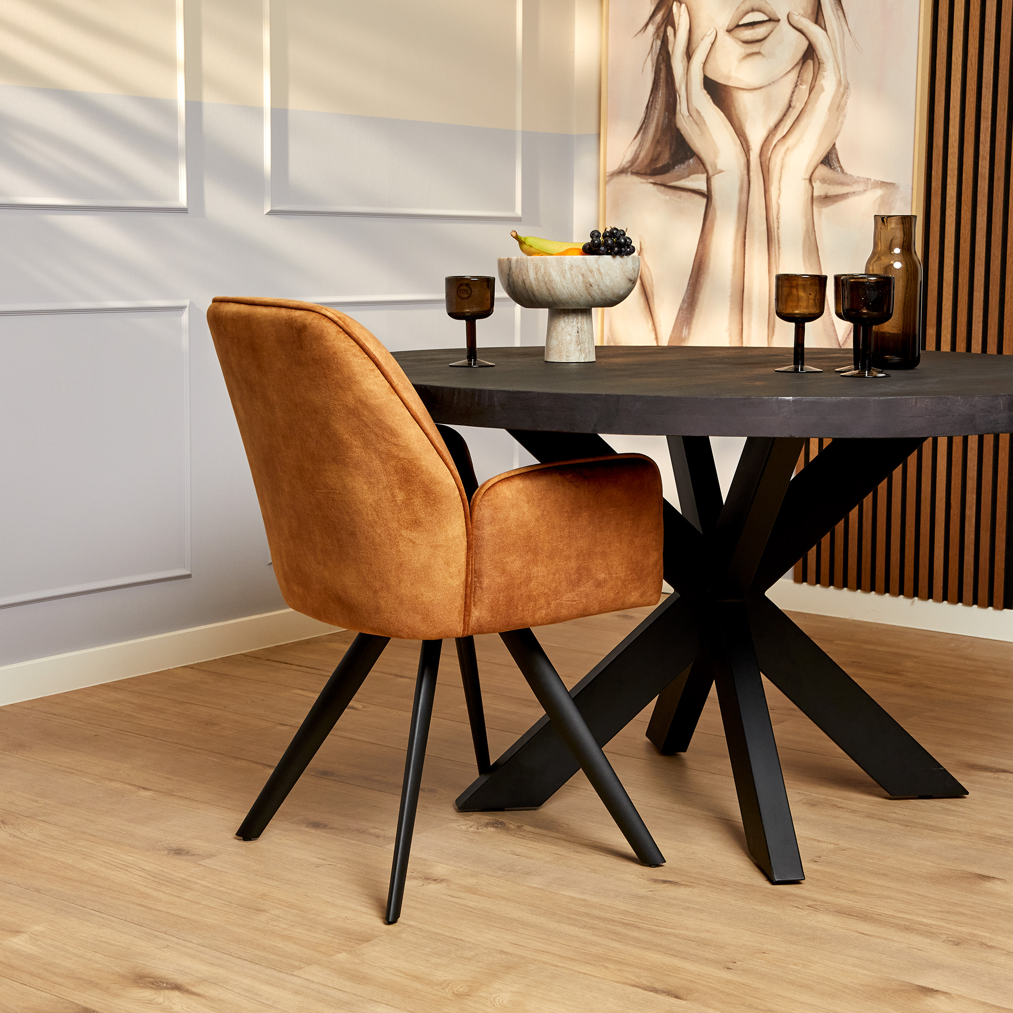 Eetkamerstoel Nova Goud Velvet - Image 2