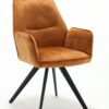 Draaibare Eetkamerstoel Nova Goud Velvet - Image 6