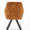 Draaibare Eetkamerstoel Nova Goud Velvet - Image 12
