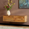 STF-2800_0 Zwevend tv meubel Vison Naturel Mangohout 120 cm - Image 1