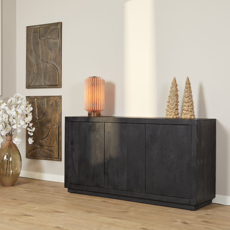 Dressoir Brussel Zwart Mangohout 150 cm - Image 1