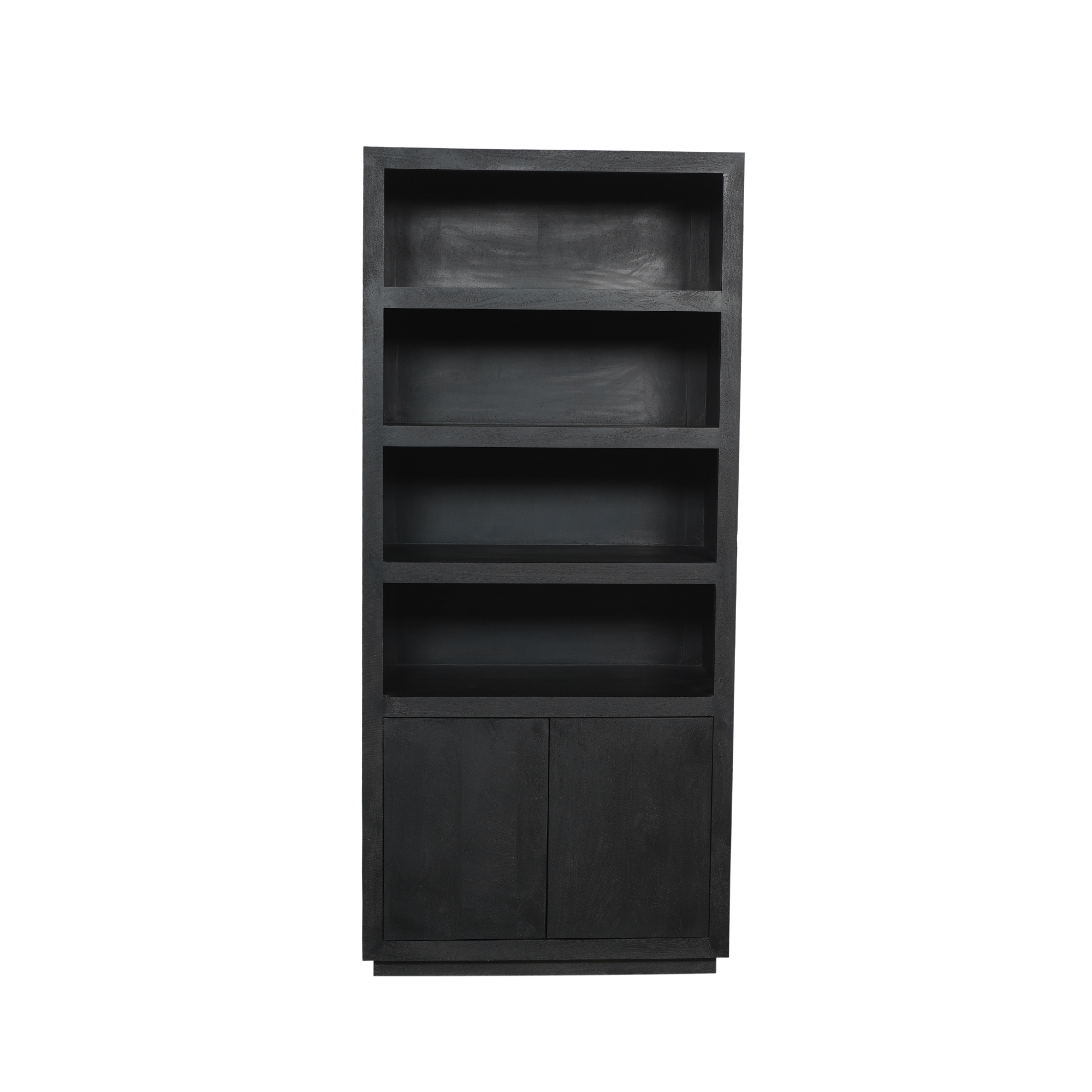 STF-4205_4 Boekenkast Brussel Zwart Mangohout 90 cm - Image 5