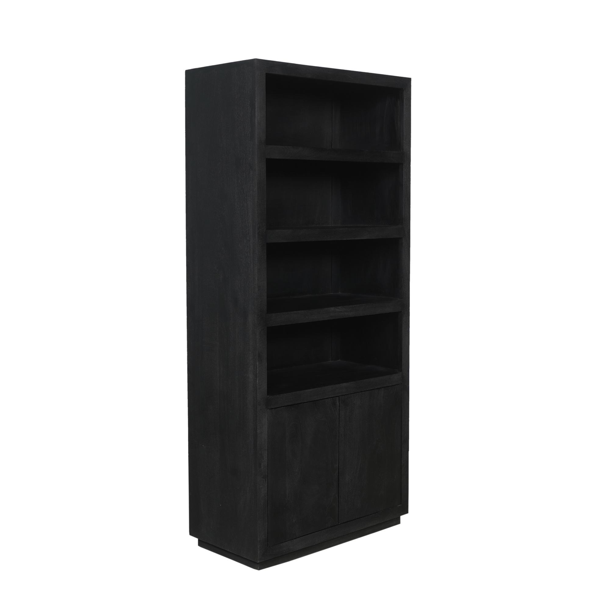 STF-4205_5 Boekenkast Brussel Zwart Mangohout 90 cm - Image 6