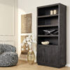 STF-4205_0 Boekenkast Brussel Zwart Mangohout 90 cm - Image 1