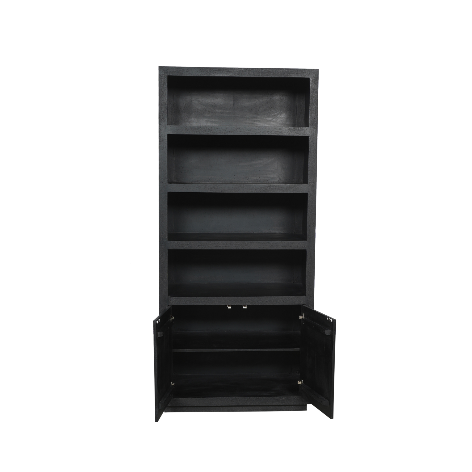 STF-4205_6 Boekenkast Brussel Zwart Mangohout 90 cm - Image 7